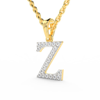 SPARQ Initial Z Lab Grown Diamond Yellow Gold Plated Pendant