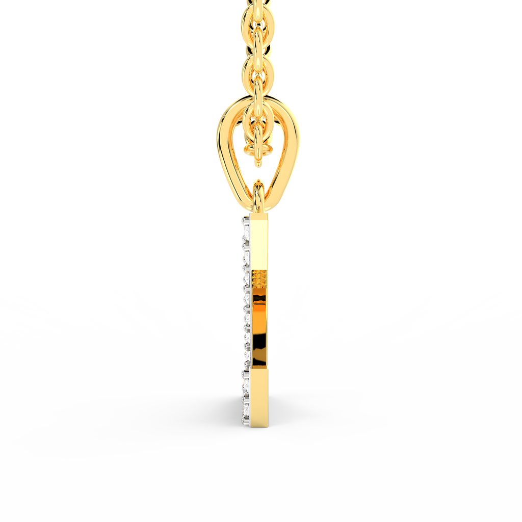 SPARQ Initial Z Lab Grown Diamond Yellow Gold Plated Pendant