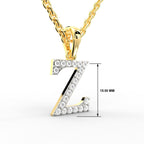 SPARQ Initial Z Lab Grown Diamond Yellow Gold Plated Pendant