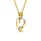SPARQ Lab Grown Diamond Heart Anchor Yellow Gold Plated Pendant