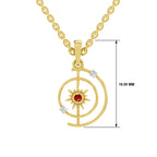 SPARQ Lab Grown Diamond Celestial Sun & Moon Yellow Gold Plated Pendant