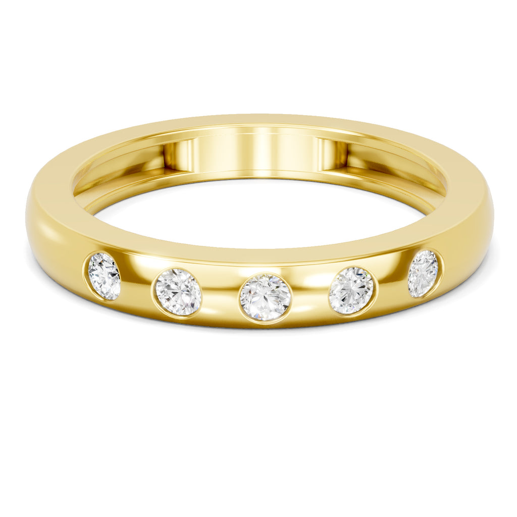 Lab Grown Diamond Ring For Men 0.18 Carat IGI Certified Round Shape 925 Sterling Silver Gold Plated Fashion Ring