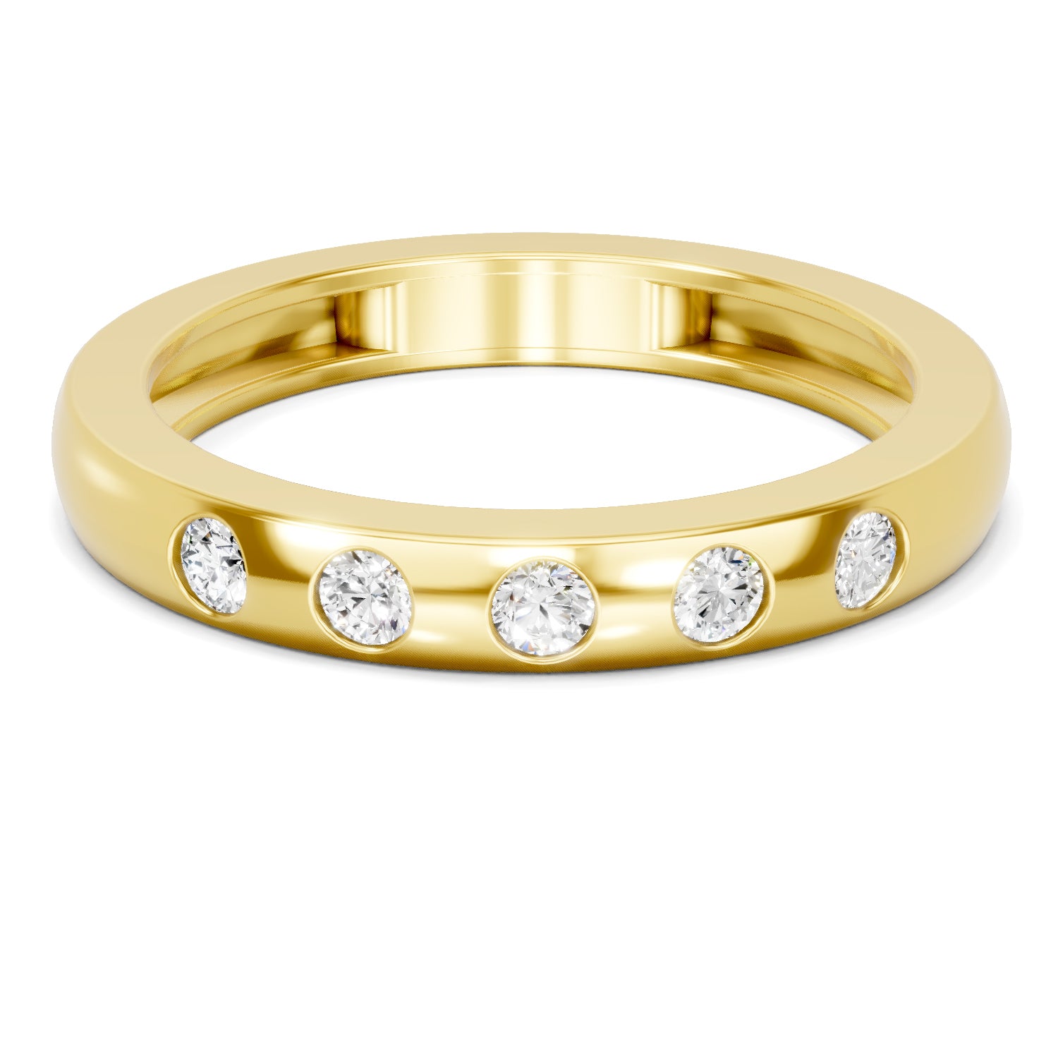 Lab Grown Diamond Ring For Men 0.18 Carat IGI Certified Round Shape 925 Sterling Silver Gold Plated Fashion Ring