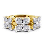 Lab Grown Diamond Ring 1.19 Carat IGI Certified Round Shape 925 Sterling Silver Gold Plated Fashion Ring