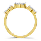 Lab Grown Diamond Ring 1.19 Carat IGI Certified Round Shape 925 Sterling Silver Gold Plated Fashion Ring
