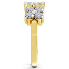 Lab Grown Diamond Ring 1.19 Carat IGI Certified Round Shape 925 Sterling Silver Gold Plated Fashion Ring
