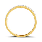 Lab Grown Diamond Ring For Men 0.27 Carat IGI Certified Round Shape 925 Sterling Silver Gold Plated Band Ring