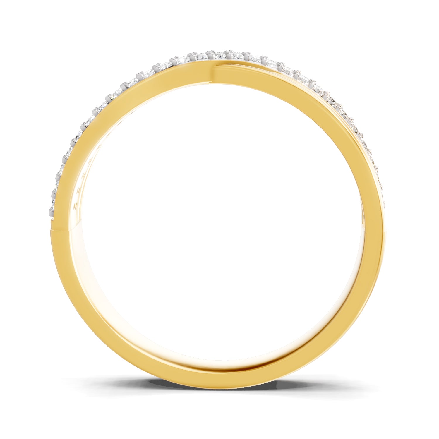 Lab Grown Diamond Ring For Men 0.27 Carat IGI Certified Round Shape 925 Sterling Silver Gold Plated Band Ring