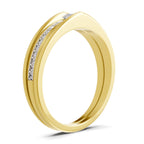 Lab Grown Diamond Ring 0.27 Carat IGI Certified Round Shape 925 Sterling Silver Gold Plated Band Ring (Ring Size - 11)