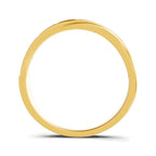 Lab Grown Diamond Ring For Men 0.07 Carat Round Shape 925 Sterling Silver Gold Plated Twisted Band Ring