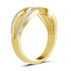 Lab Grown Diamond Ring 0.24 Carat IGI Certified Round Shape F-G VS Quality | 925 Sterling Silver Gold Plated Infinity Ring