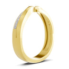 Lab Grown Diamond Ring 0.09 Carat IGI Certified Round Shape F-G VS Quality | 925 Sterling Silver Gold Plated Infinity Ring