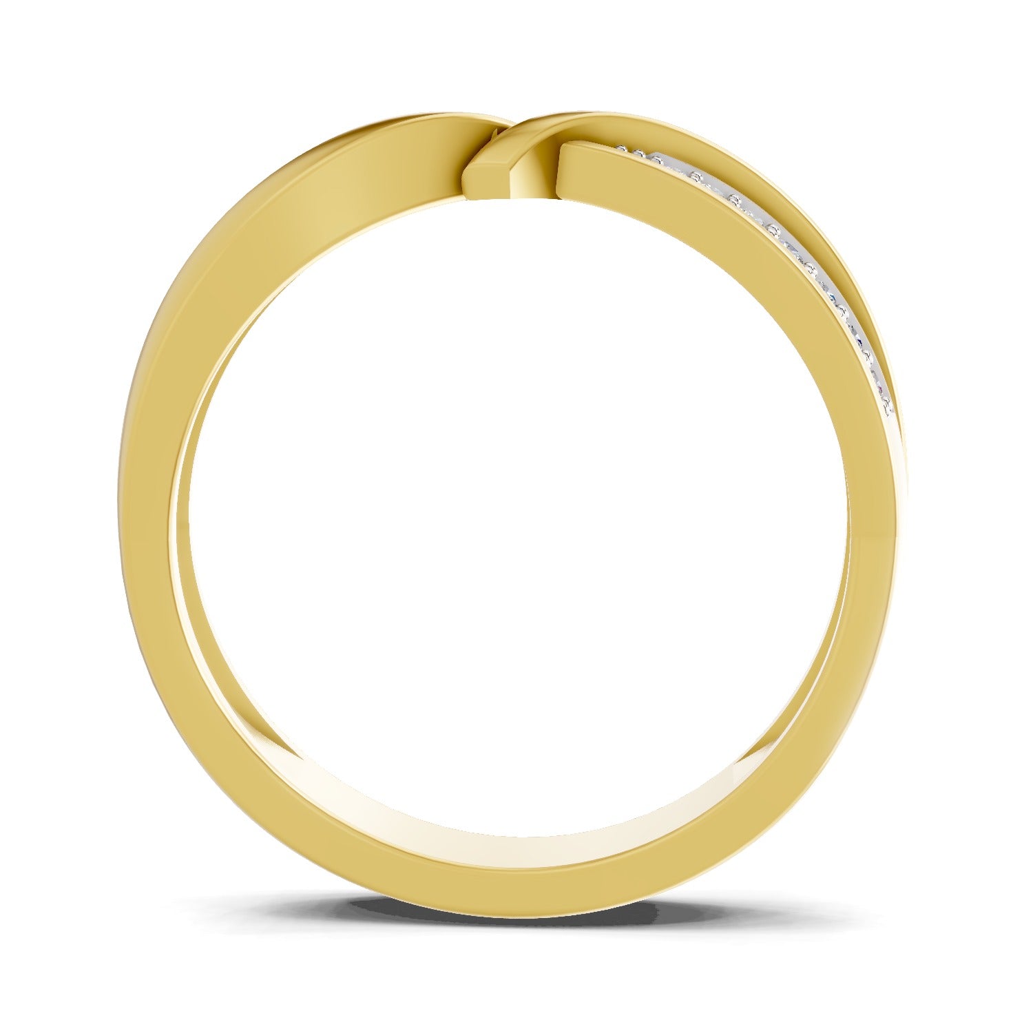 Lab Grown Diamond Ring 0.09 Carat IGI Certified Round Shape F-G VS Quality | 925 Sterling Silver Gold Plated Infinity Ring