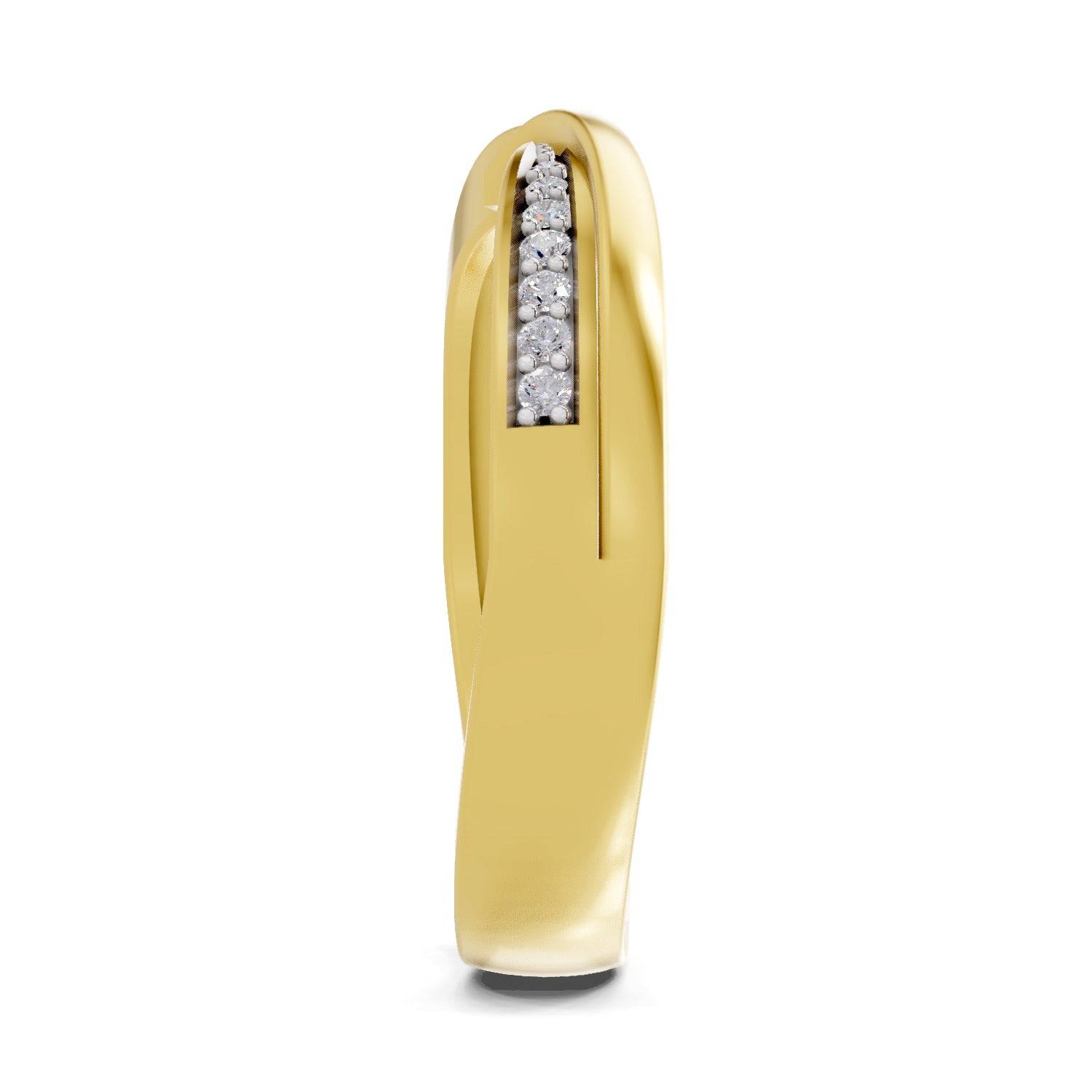 Lab Grown Diamond Ring 0.09 Carat IGI Certified Round Shape F-G VS Quality | 925 Sterling Silver Gold Plated Infinity Ring