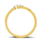 Lab Grown Diamond Ring For Men 0.15 Carat IGI Certified Round Shape 925 Sterling Silver Gold Plated Band Ring
