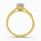 Lab Grown Diamond Ring 0.75 Carat IGI Certified Round Shape 925 Sterling Silver Gold Plated Solitaire Ring