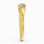Lab Grown Diamond Ring 0.75 Carat IGI Certified Round Shape 925 Sterling Silver Gold Plated Solitaire Ring