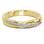 Lab Grown Diamond Ring 0.1 Carat IGI Certified Round Shape F-G VS Quality | 925 Sterling Silver Gold Plated Infinity Ring