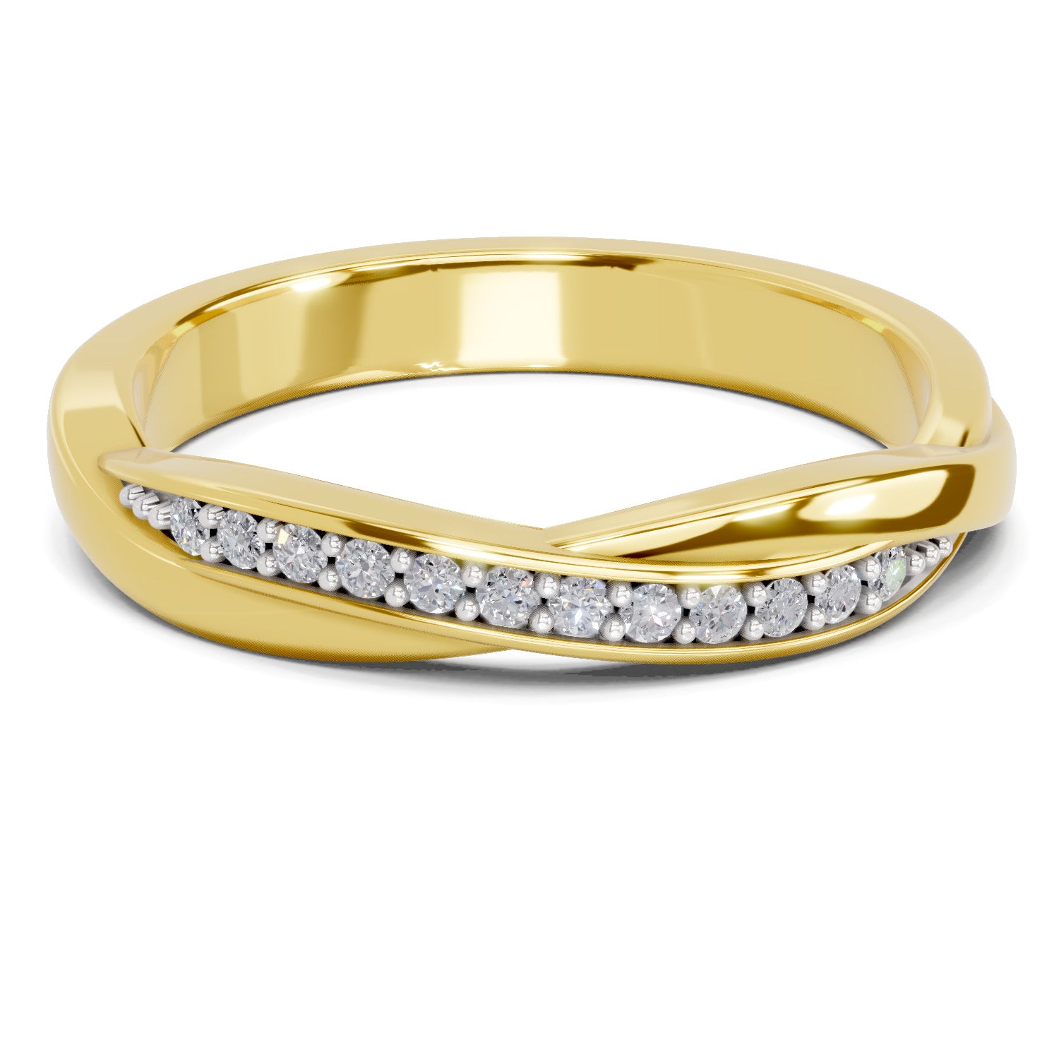 Lab Grown Diamond Ring 0.1 Carat IGI Certified Round Shape F-G VS Quality | 925 Sterling Silver Gold Plated Infinity Ring