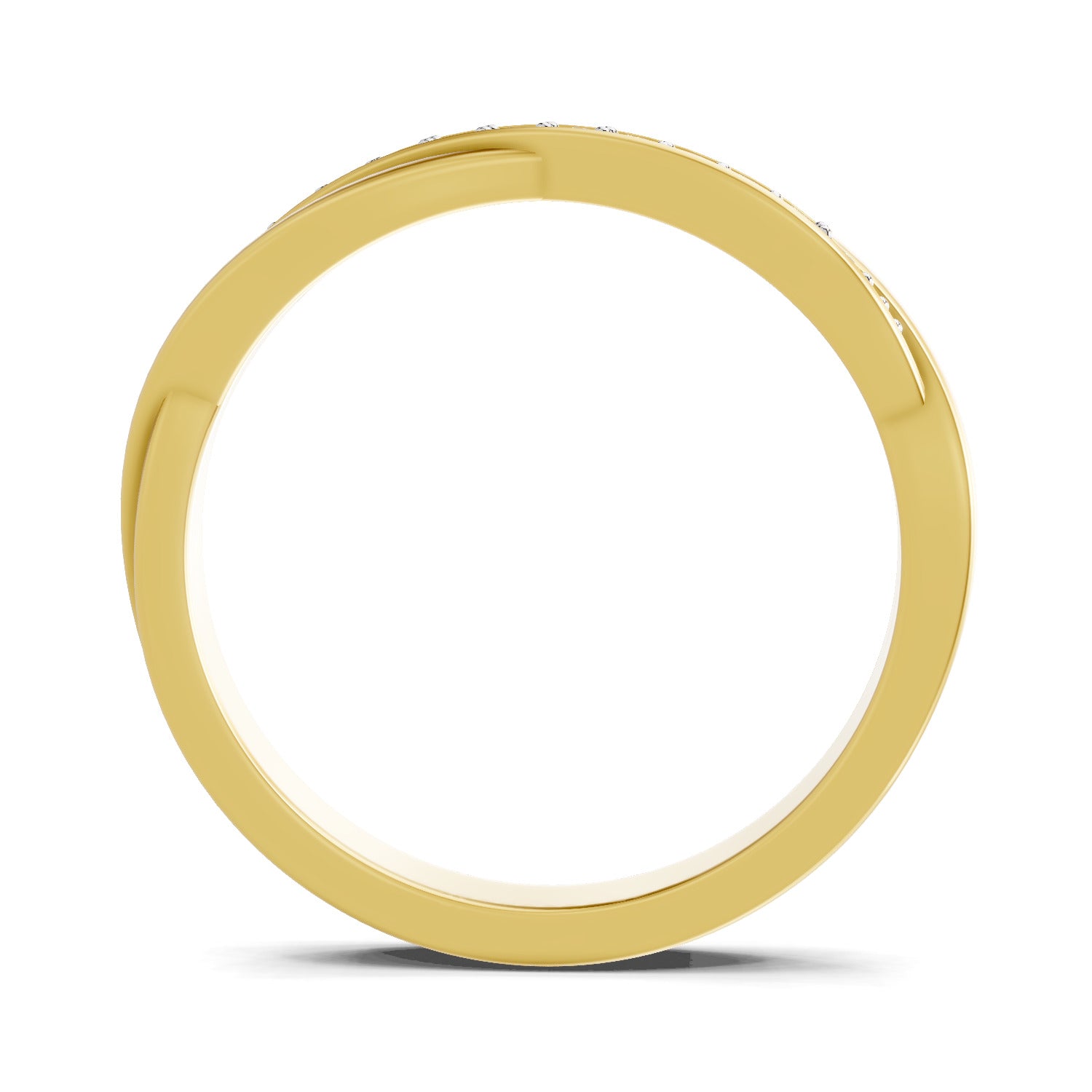 Lab Grown Diamond Ring 0.1 Carat IGI Certified Round Shape F-G VS Quality | 925 Sterling Silver Gold Plated Infinity Ring