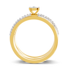 Lab Grown Diamond Ring For Men 0.55 Carat IGI Certified Round Shape 925 Sterling Silver Gold Plated Fashion Criss Cross Ring