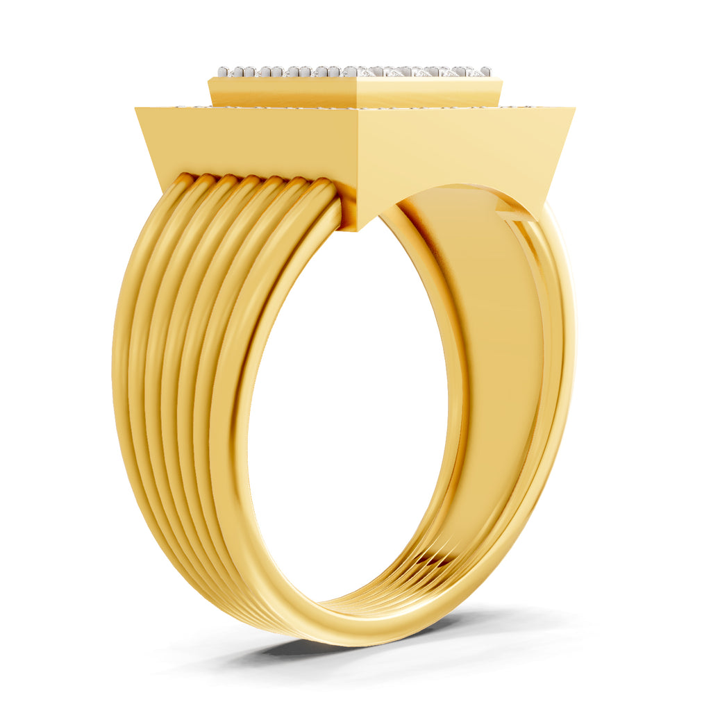 Lab Grown Diamond Ring 1.05 Carat IGI Certified Round Shape 925 Sterling Silver Gold Plated Cluster Ring