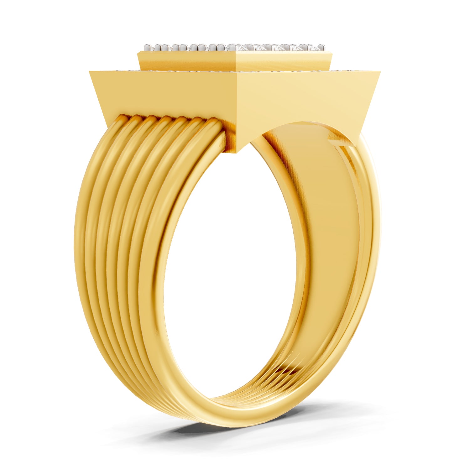 Lab Grown Diamond Ring 1.05 Carat IGI Certified Round Shape 925 Sterling Silver Gold Plated Cluster Ring