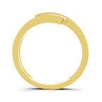 Lab Grown Diamond Ring 0.17 Carat IGI Certified Round Shape 925 Sterling Silver Gold Plated Twine Ring