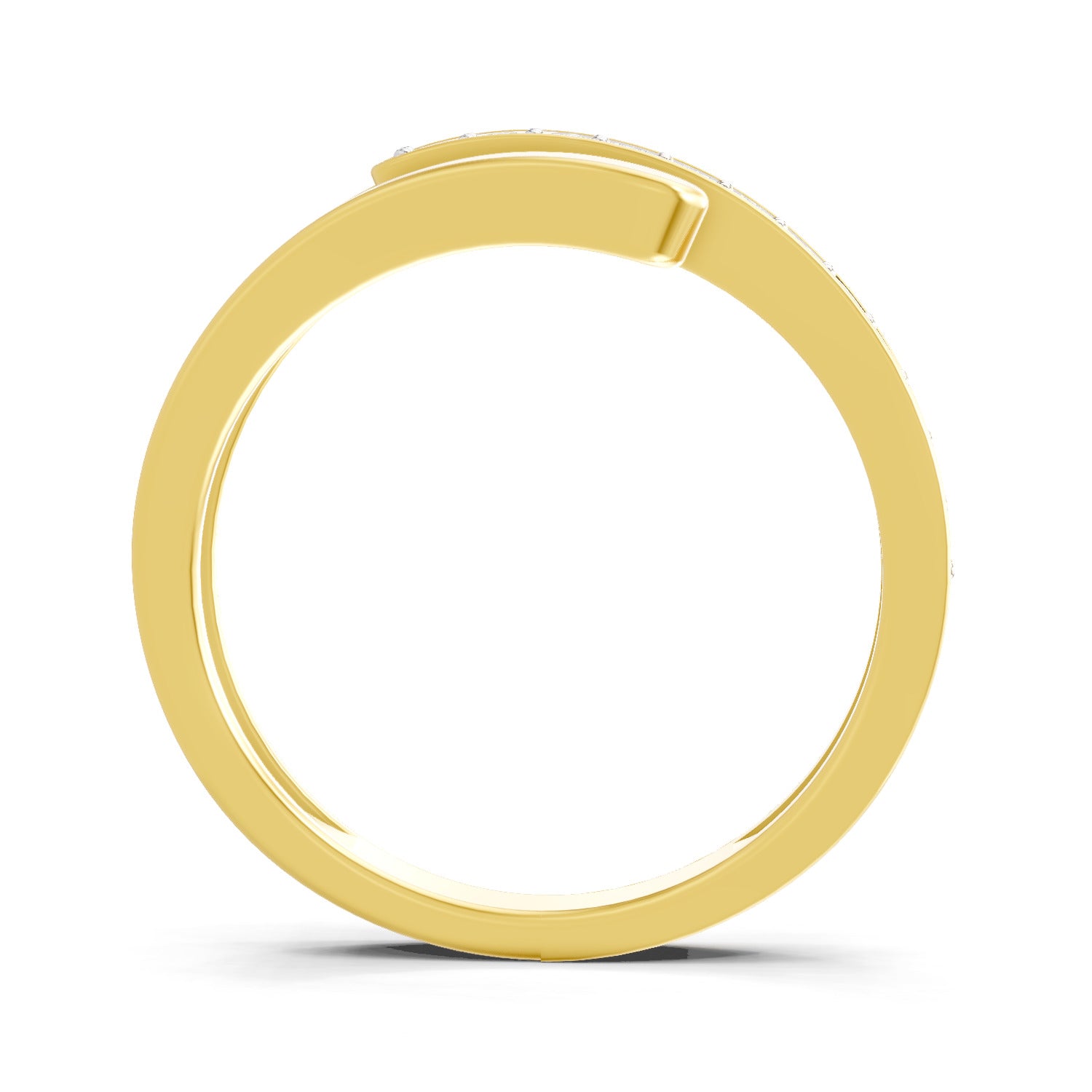 Lab Grown Diamond Ring 0.17 Carat IGI Certified Round Shape 925 Sterling Silver Gold Plated Twine Ring