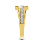 Lab Grown Diamond Ring 0.17 Carat IGI Certified Round Shape 925 Sterling Silver Gold Plated Twine Ring