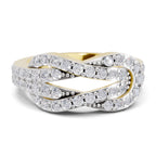 Lab Grown Diamond Ring 0.77 Carat IGI Certified Round Shape 925 Sterling Silver Gold Plated Infinity Ring