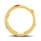Lab Grown Diamond Ring For Men 0.44 Carat IGI Certified Round Shape 925 Sterling Silver Gold Plated Band Ring