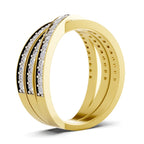 Lab Grown Diamond Ring 0.82 Carat IGI Certified Round Shape 925 Sterling Silver Gold Plated Criss cross Ring