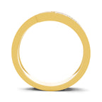 Lab Grown Diamond Ring For Men 0.51 Carat IGI Certified Round Shape 925 Sterling Silver Gold Plated Band Ring