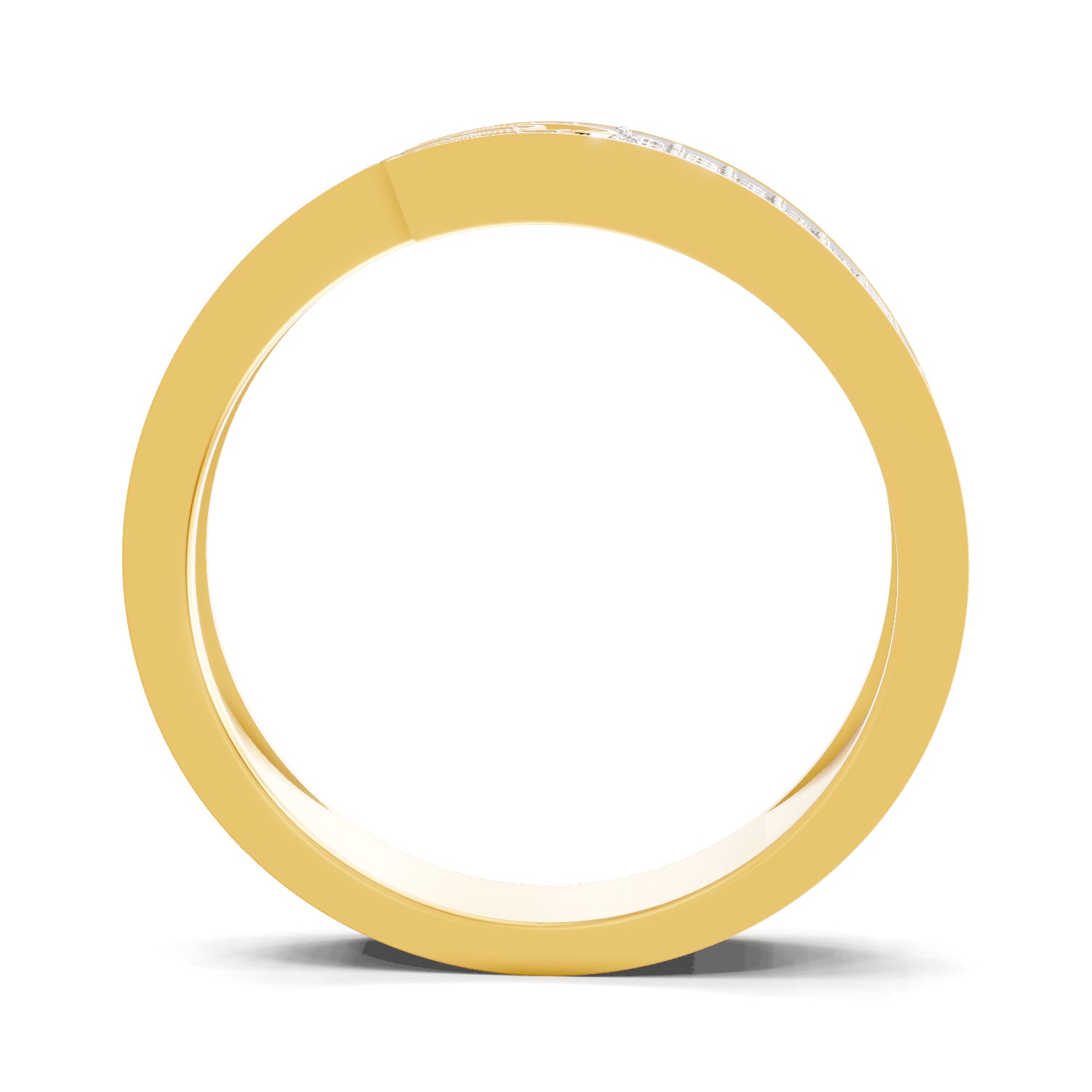 Lab Grown Diamond Ring For Men 0.51 Carat IGI Certified Round Shape 925 Sterling Silver Gold Plated Band Ring