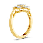 Lab Grown Diamond Ring 0.64 Carat IGI Certified Round Shape 925 Sterling Silver Gold Plated Fashion Ring