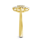 Lab Grown Diamond Ring 0.64 Carat IGI Certified Round Shape 925 Sterling Silver Gold Plated Fashion Ring
