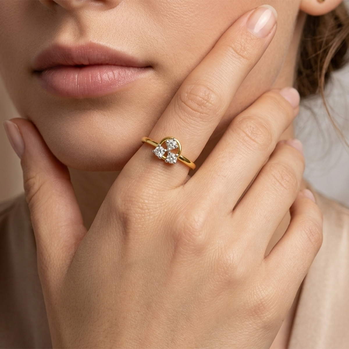 Sparq 0.08ct Minimal Diamond Cluster Ring