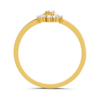 Lab Grown Diamond Ring 0.16 Carat IGI Certified Round Shape F-G VS Quality | 925 Sterling Silver Gold Plated Daisy Cluster Ring