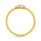 Lab Grown Diamond Ring 0.13 Carat IGI Certified Round Shape 925 Sterling Silver Gold Plated Fashion Ring