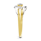 Lab Grown Diamond Ring 0.25 Carat IGI Certified Round Shape 925 Sterling Silver Gold Plated Solitaire Ring (Ring Size - 10)