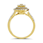 Lab Grown Diamond Ring 0.61 Carat IGI Certified Round Shape 925 Sterling Silver Gold Plated Fashion Ring