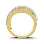 Lab Grown Diamond Ring 0.8 Carat IGI Certified Round Shape 925 Sterling Silver Gold Plated Band Ring