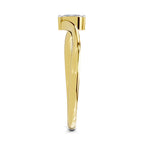 Lab Grown Diamond Ring 0.08 Carat Marquise Shape 925 Sterling Silver Gold Plated Solitaire Ring