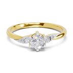 Lab Grown Diamond Ring 0.36 Carat IGI Certified Round Shape 925 Sterling Silver Gold Plated Engagement Ring