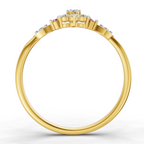 Lab Grown Diamond Ring 0.16 Carat IGI Certified Round Shape 925 Sterling Silver Gold Plated Engagement Ring