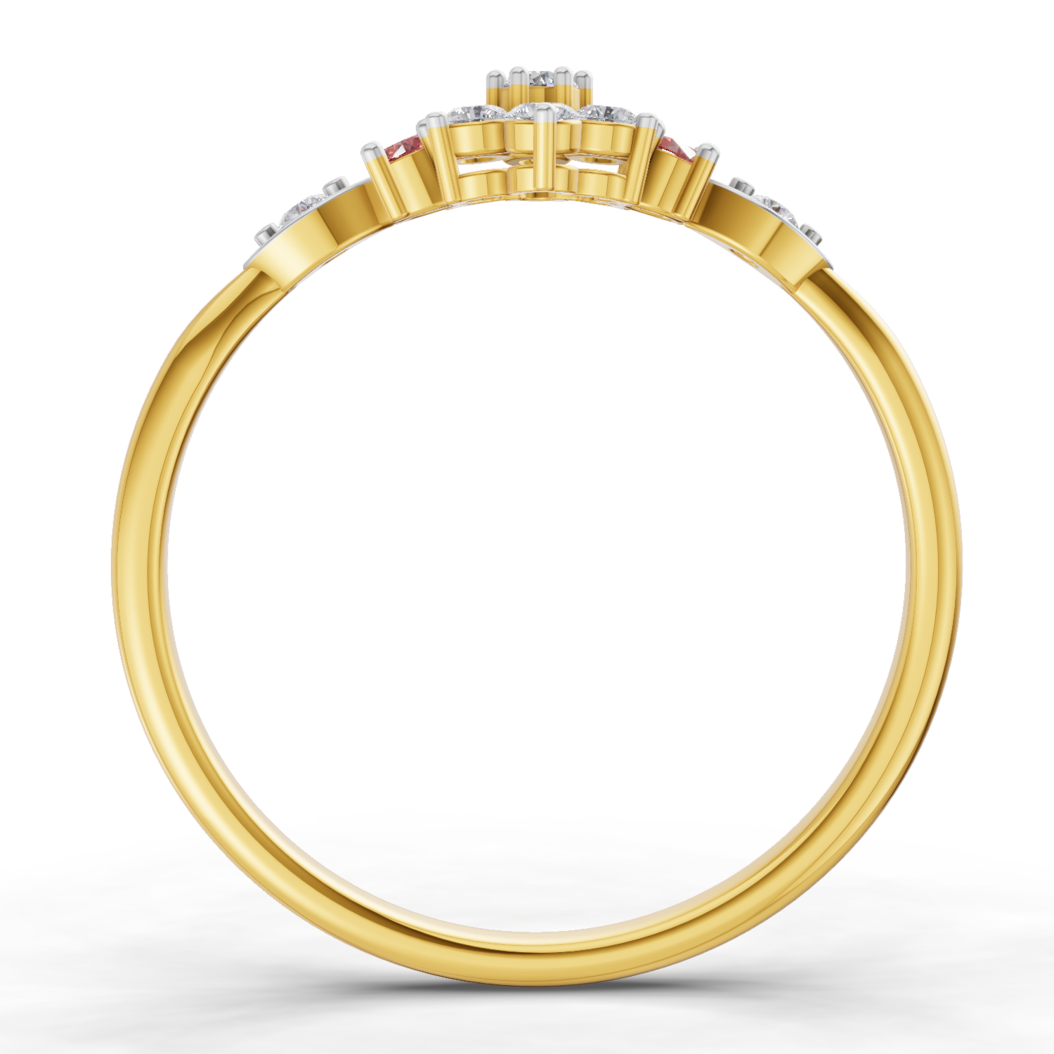 Lab Grown Diamond Ring 0.16 Carat IGI Certified Round Shape 925 Sterling Silver Gold Plated Engagement Ring