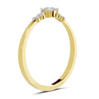 Lab Grown Diamond Ring 0.22 Carat IGI Certified Round Shape 925 Sterling Silver Gold Plated Solitaire Ring (Ring Size - 10)