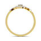 Lab Grown Diamond Ring 0.23 Carat IGI Certified Round Shape 925 Sterling Silver Gold Plated Starlight Halo Ring (Ring Size - 10)