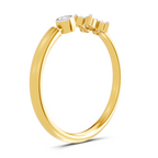 Lab Grown Diamond 0.14CT 925 Sterling Silver Gold Plated Round Shape Ring